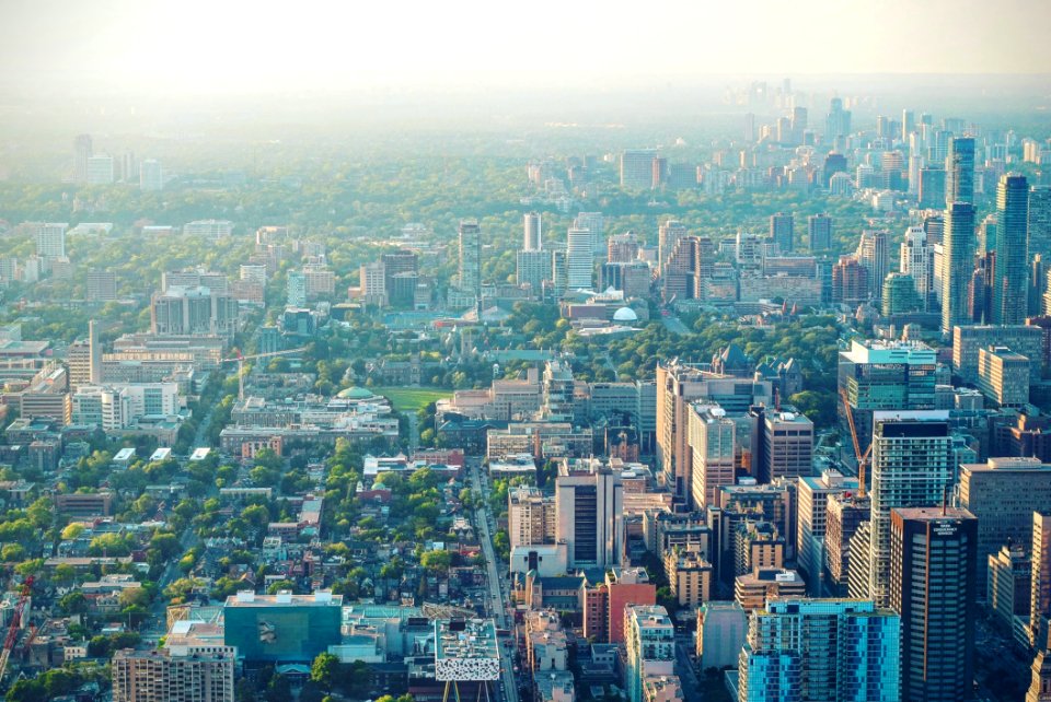 Aerial Of City Skyline