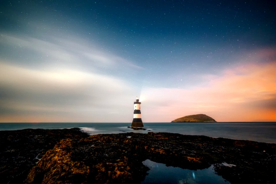 Sky Sea Lighthouse Horizon