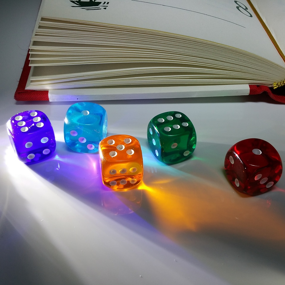 Lucky dice cube colorful