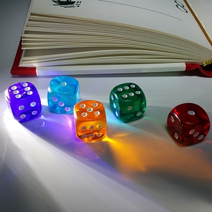 Lucky dice cube colorful photo