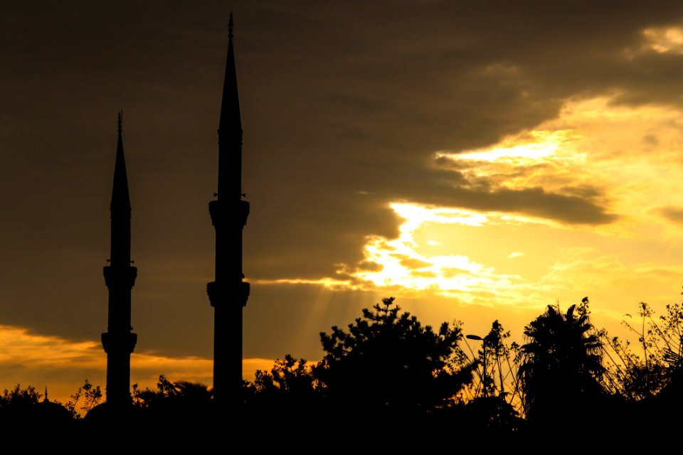 Sky Tower Sunset Silhouette