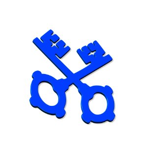 Blue Text Font Logo