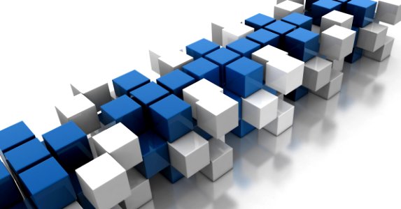 Blue Structure Line Pattern