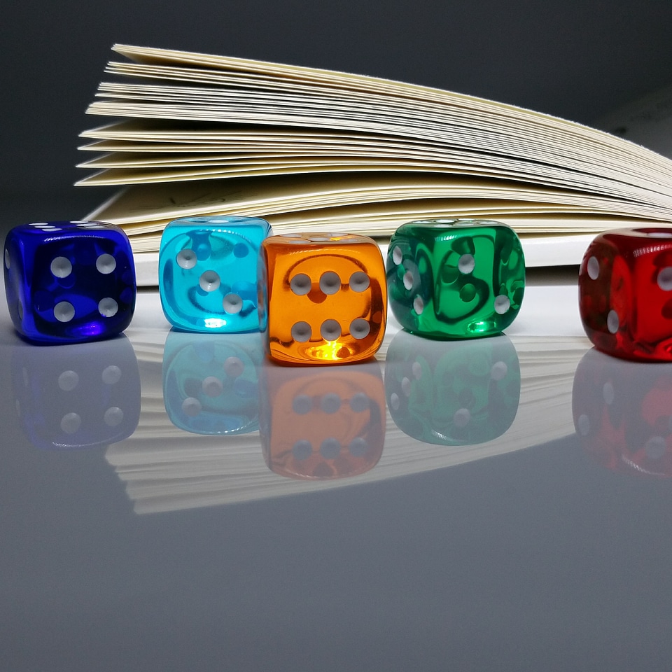 Lucky dice cube colorful
