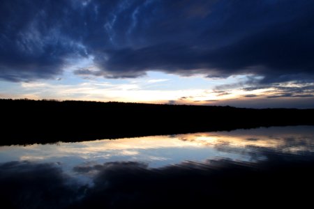 Sky Reflection Horizon Loch photo
