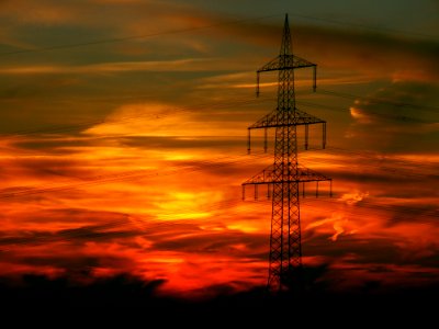Sky Afterglow Red Sky At Morning Electricity photo