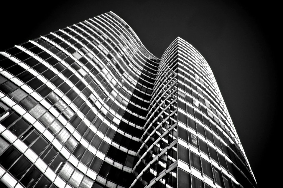 Building Skyscraper Black And White Landmark
