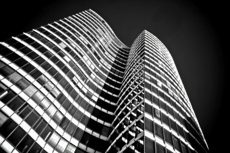 Building Skyscraper Black And White Landmark photo