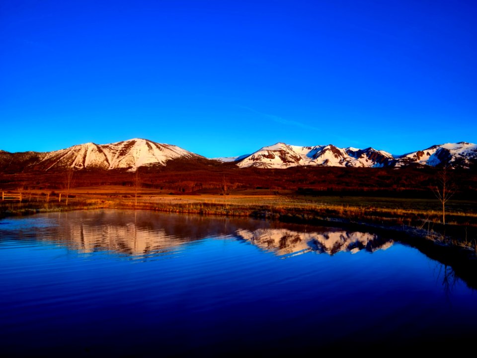 Mountains Reflecting In Lake
