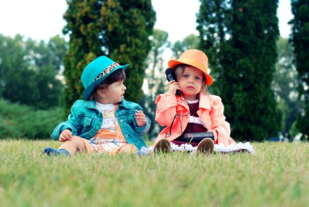 Children Playing With Toys Outdoors photo
