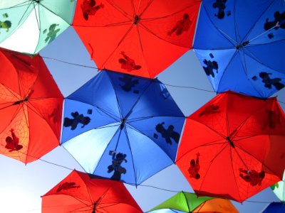 Umbrella Sky Symmetry photo