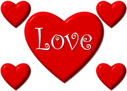 Love Text Valentines Day Heart photo