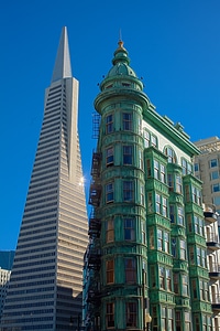 Financial district pyramid historic photo