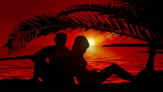 Red Sky Silhouette Sunset