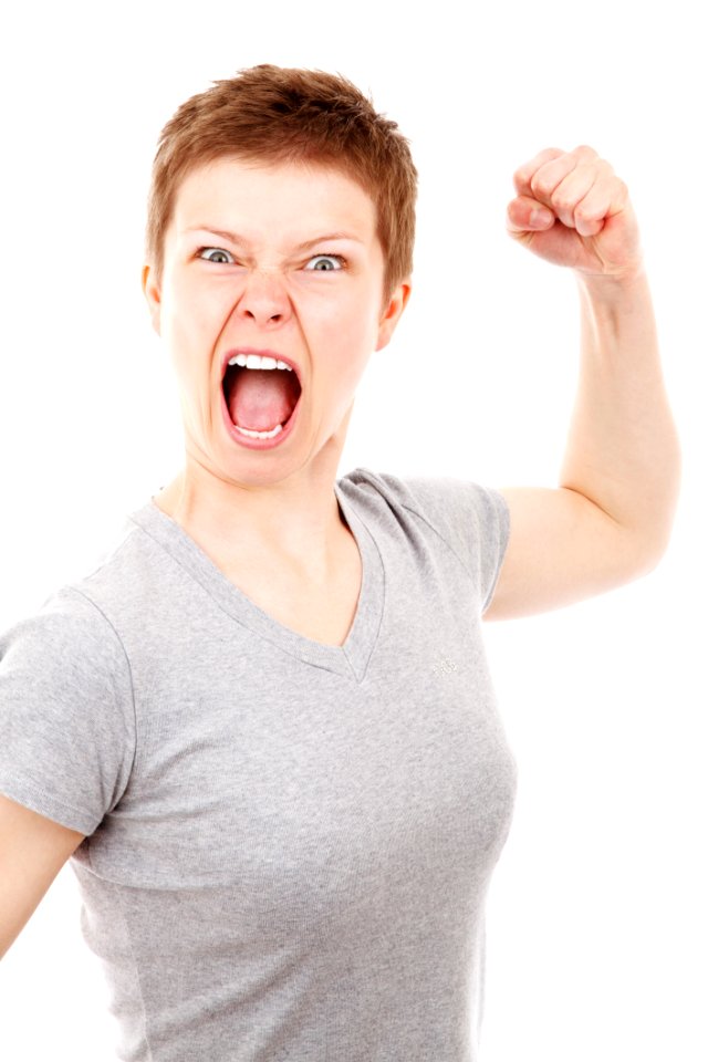 Facial Expression Shout Emotion Shoulder