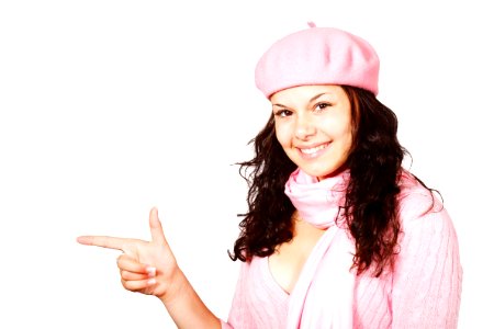Pink Headgear Finger Hand photo