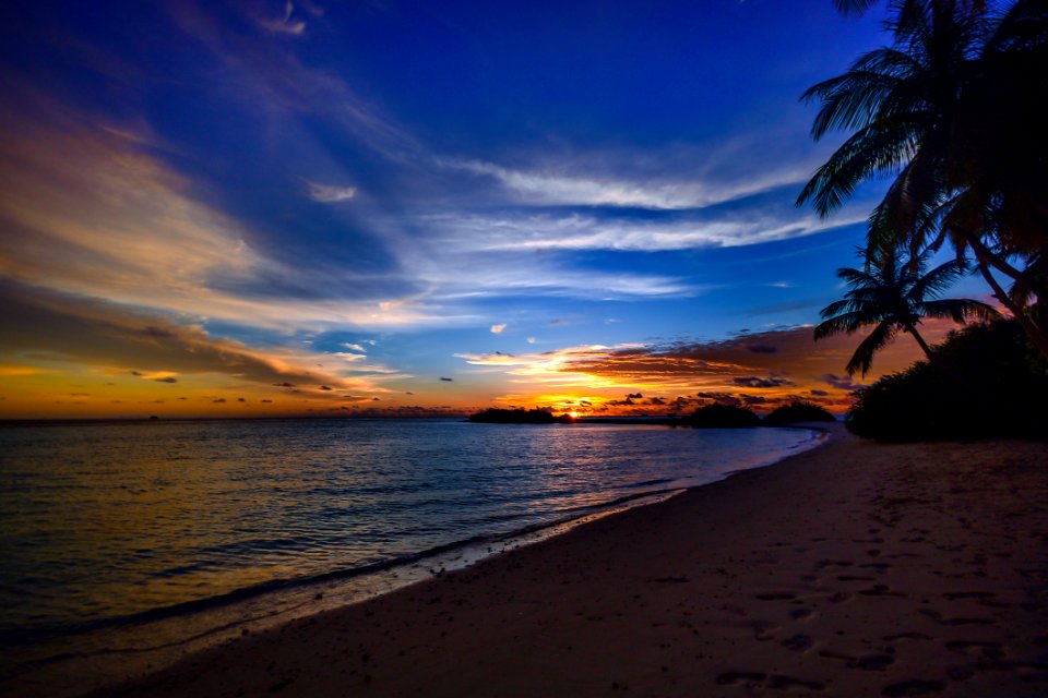 Tropical Beach At Sunset