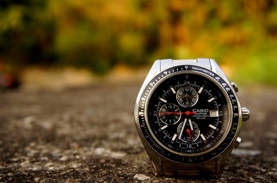 Casio Watch On The Ground Outside