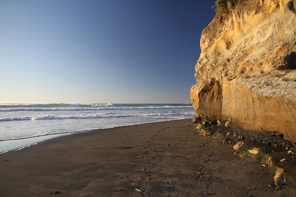 Blue landscape coast