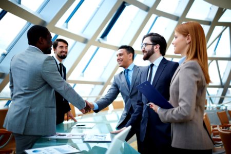 Business Professionals Shaking Hands photo