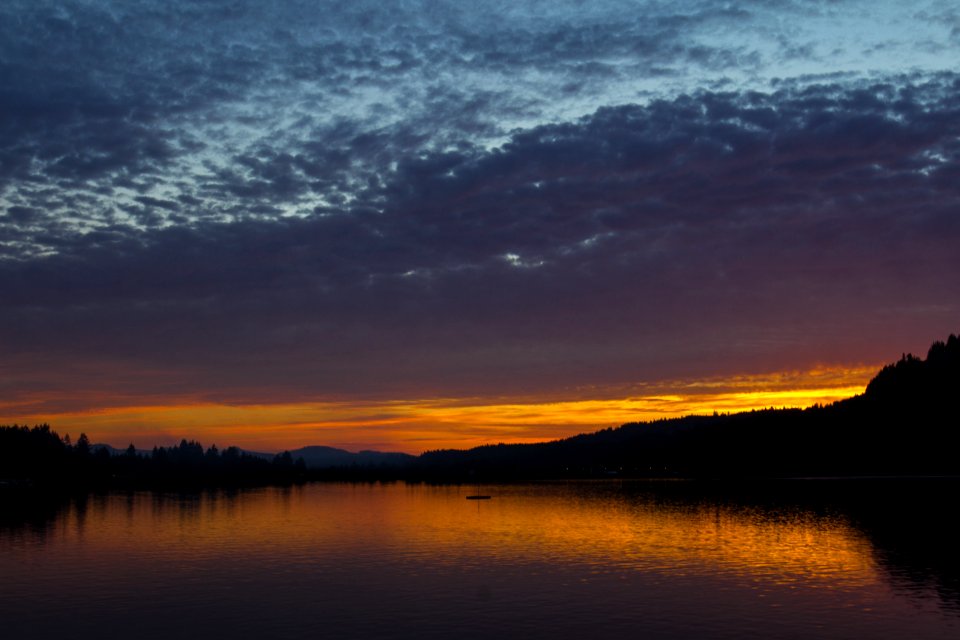 Sunset On Foster Lake Oregon