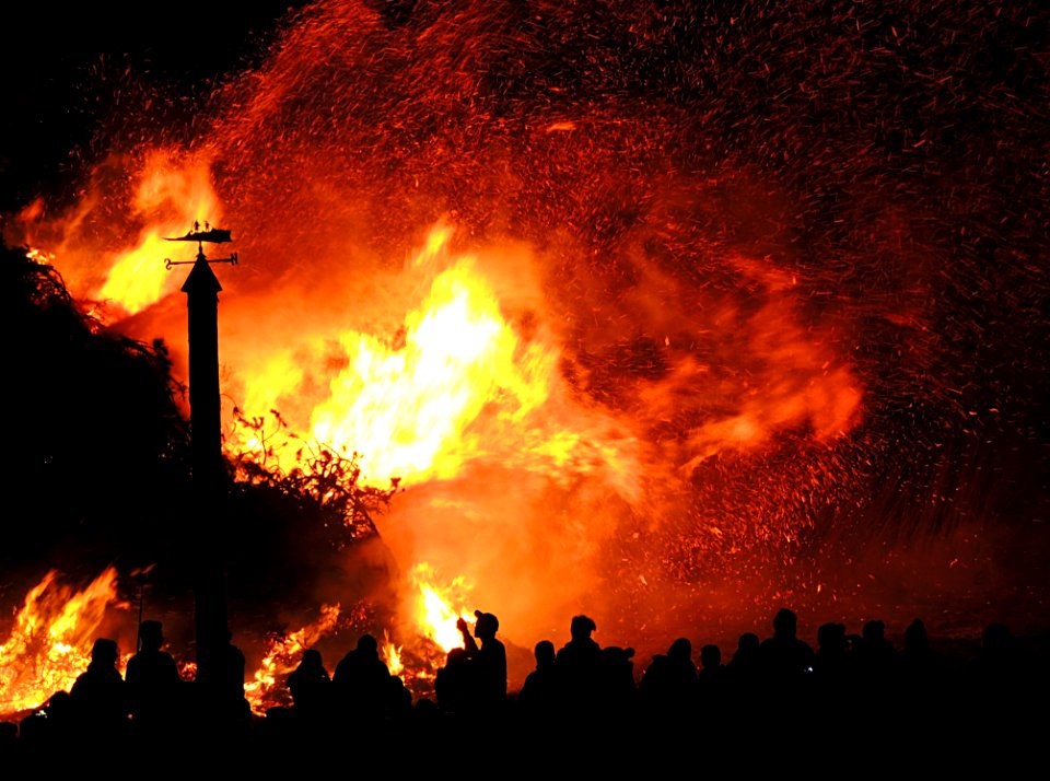People Looking At Fire