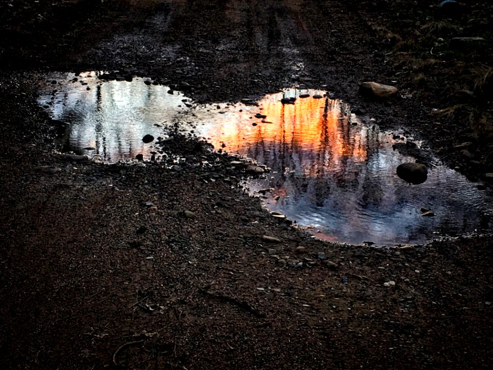 201736545 A Sunset Fell Into A Puddle And Flowed Away Downstream