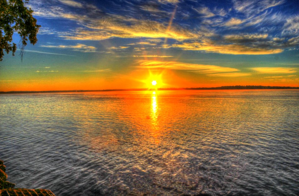 Horizon Sky Sunset Reflection