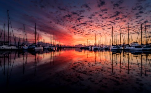 Reflection Sky Waterway Marina