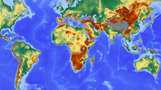 Earth World Map Water
