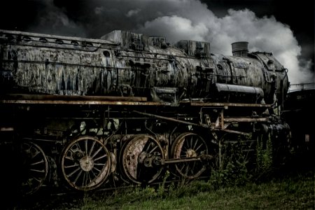 Track Black And White Locomotive Transport photo