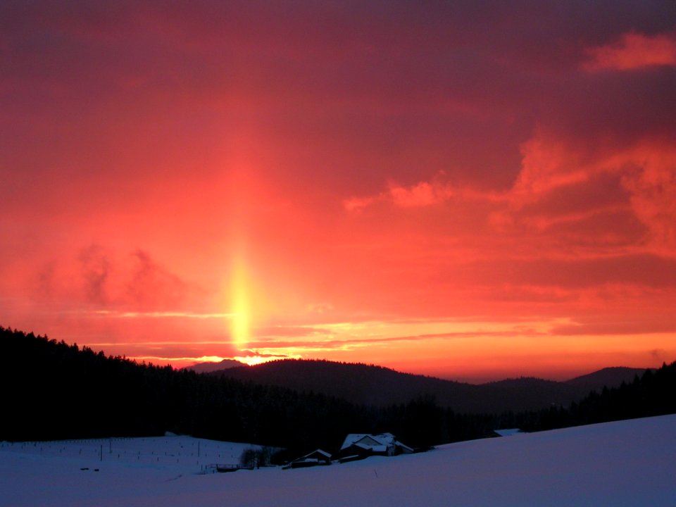 Sky Red Sky At Morning Afterglow Sunrise photo