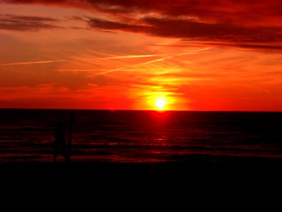 Horizon Afterglow Red Sky At Morning Sunset