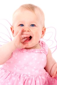 Child Infant Face Pink photo