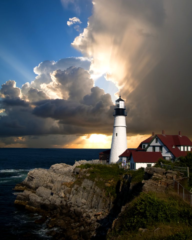 Lighthouse Tower Sky Sea photo