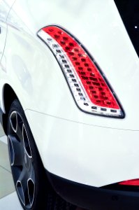 Red And White Car Tail Light photo