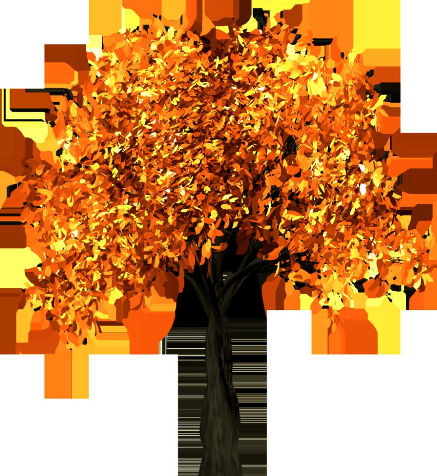 Tree Orange Leaf Plant