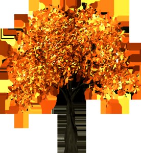 Tree Orange Leaf Plant