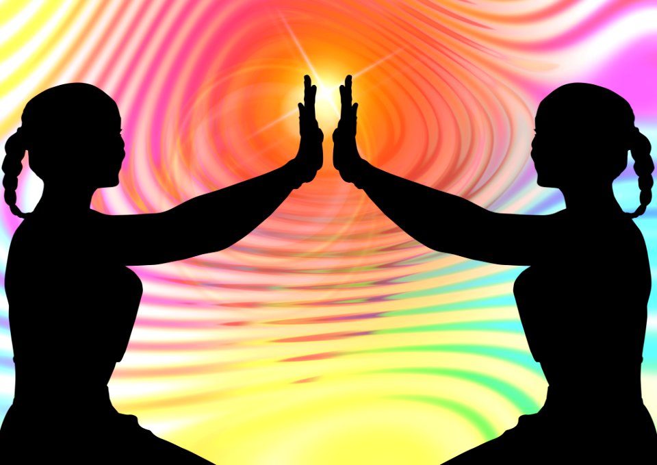 Silhouette Meditation Art Physical Fitness