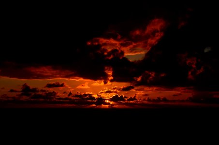Sky Afterglow Horizon Sunset