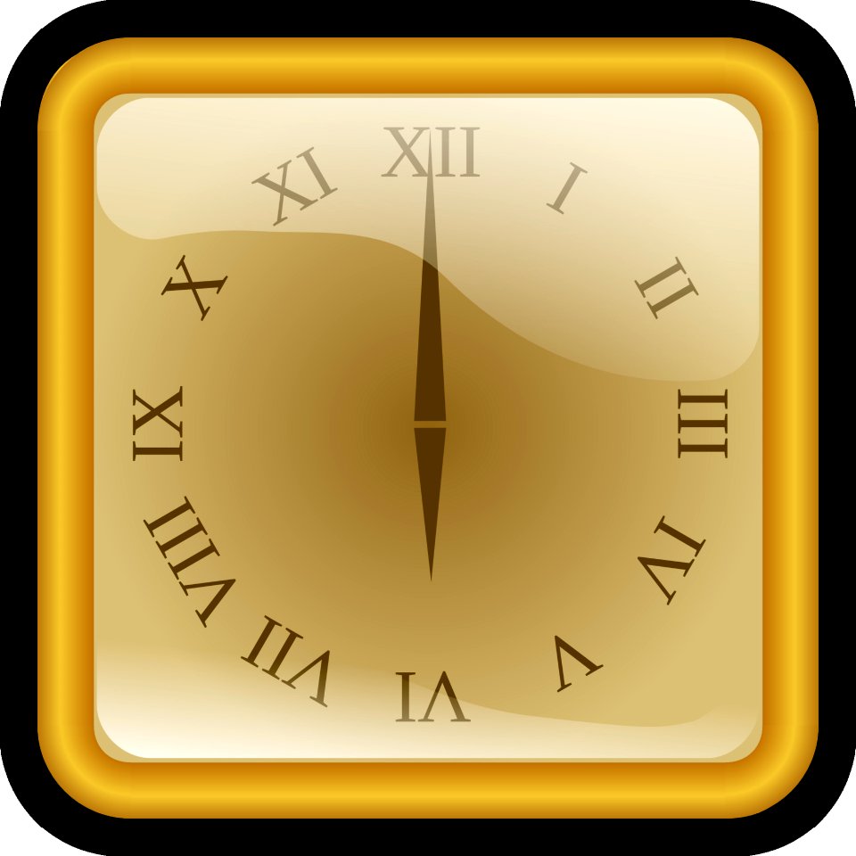 Yellow Font Product Design Clock