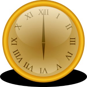 Yellow Clock Home Accessories Circle
