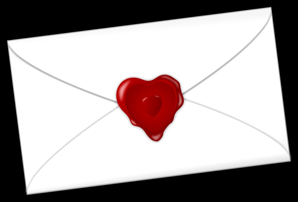 Red Heart Love Envelope