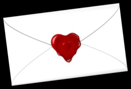 Red Heart Love Envelope photo