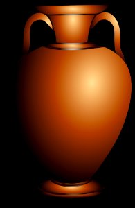 Orange Vase Artifact Still Life Photography photo