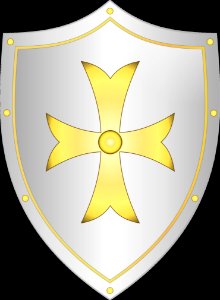 Yellow Symmetry Shield Symbol photo