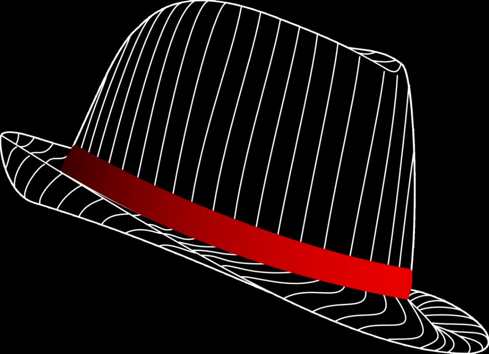 Headgear Hat Line Black And White