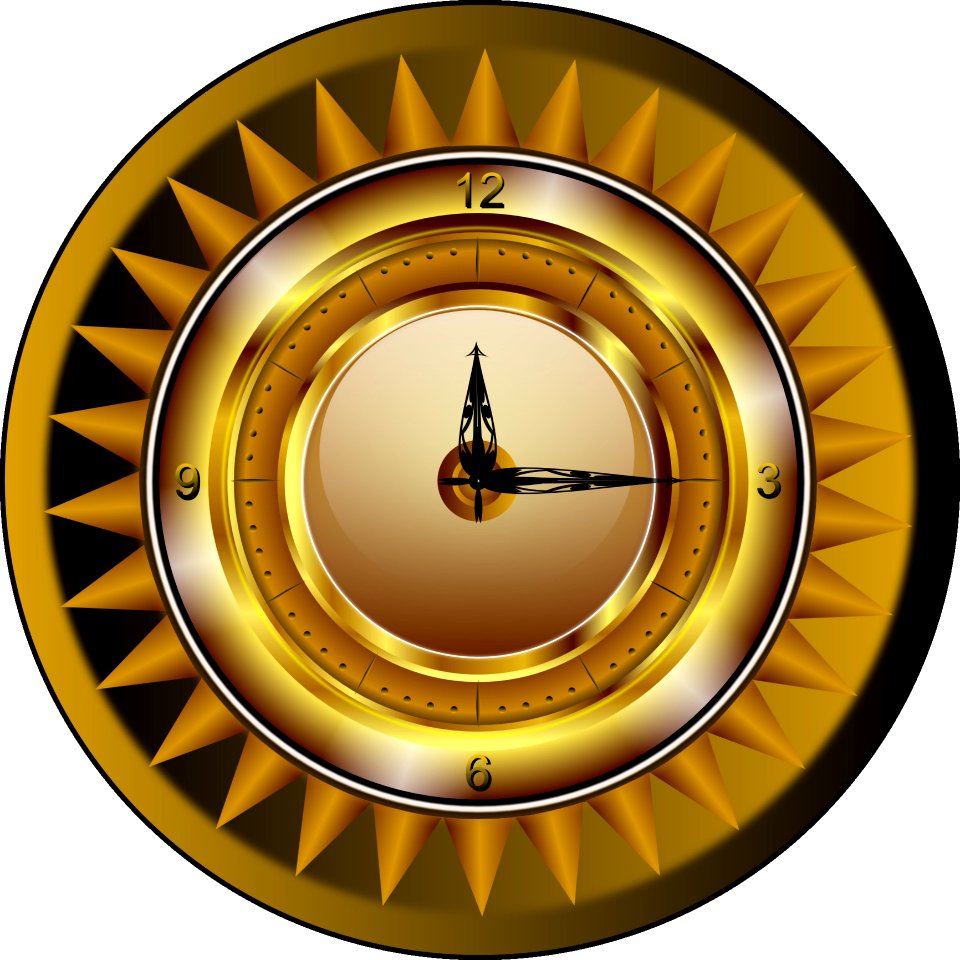 Yellow Clock Circle Wall Clock