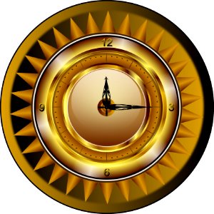 Yellow Clock Circle Wall Clock
