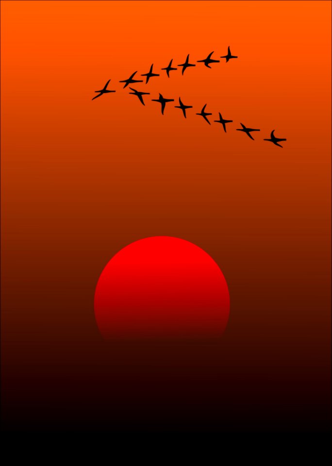 Red Orange Sky Atmosphere